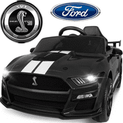 Ford Mustang GT500 Ride on Car for Kids, 12V Powered Ride on Toy with Remote Control, Bluetooth, Radio, Music, USB Port, LED Lights, 4 Wheels Suspension Electric Car for for 3-5 Years Boy Girl